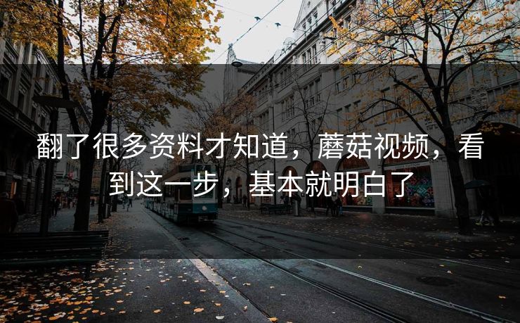 翻了很多资料才知道，蘑菇视频，看到这一步，基本就明白了